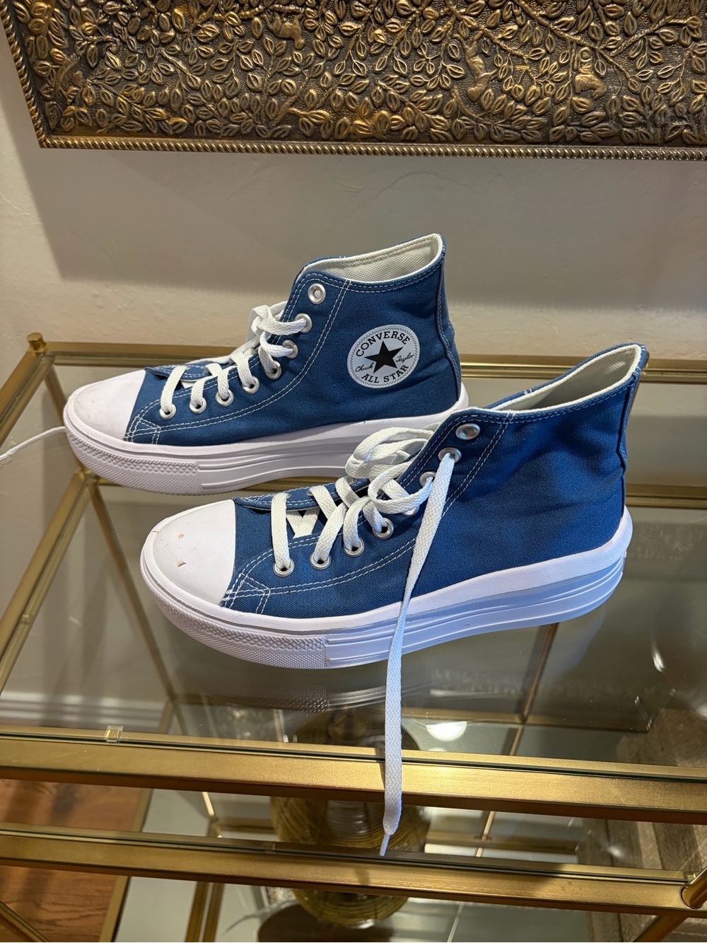 Converse Blue High-Top Canvas Sneakers